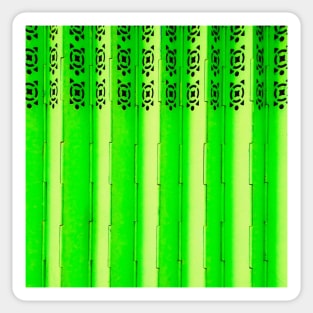 Vintage Hong Kong Shutter- Retro Pop Art Lime Green Sticker